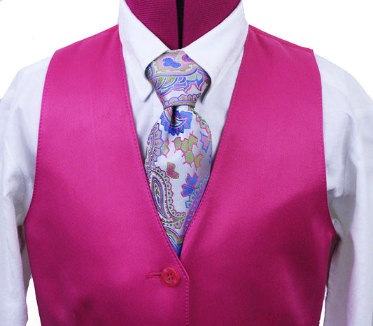 Vest Issued By Ellie May Hot Pink Satin
