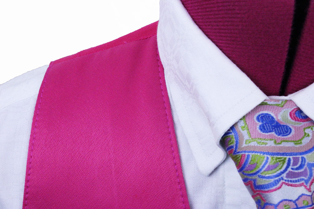 Vest Issued By Ellie May Hot Pink Satin