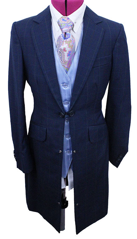 Boy's Suit Frierson Navy with Gold and Orange Windowpane
