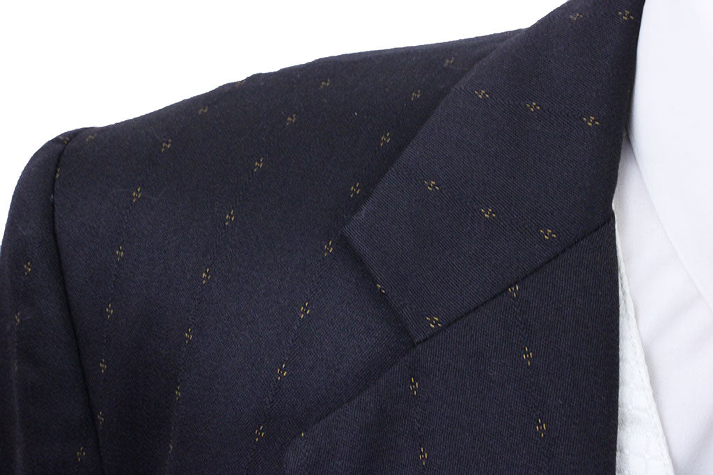Day Suit Carl Meyers Brown with Gold Diamond Pinstripe