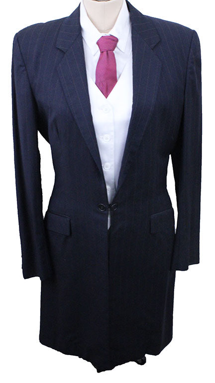 Day Suit Carl Meyers Navy with Gold Pinstripe