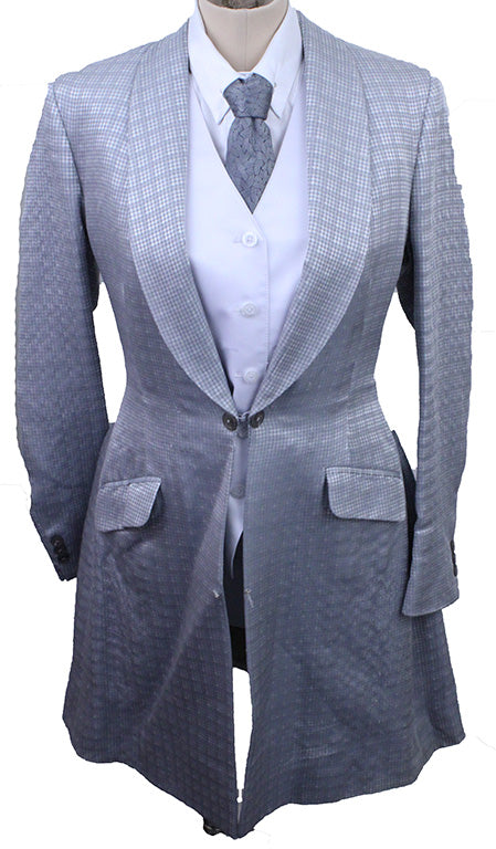 Day Coat Becker Brothers Silver Geometric Sheen