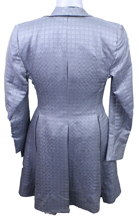 Day Coat Becker Brothers Silver Geometric Sheen