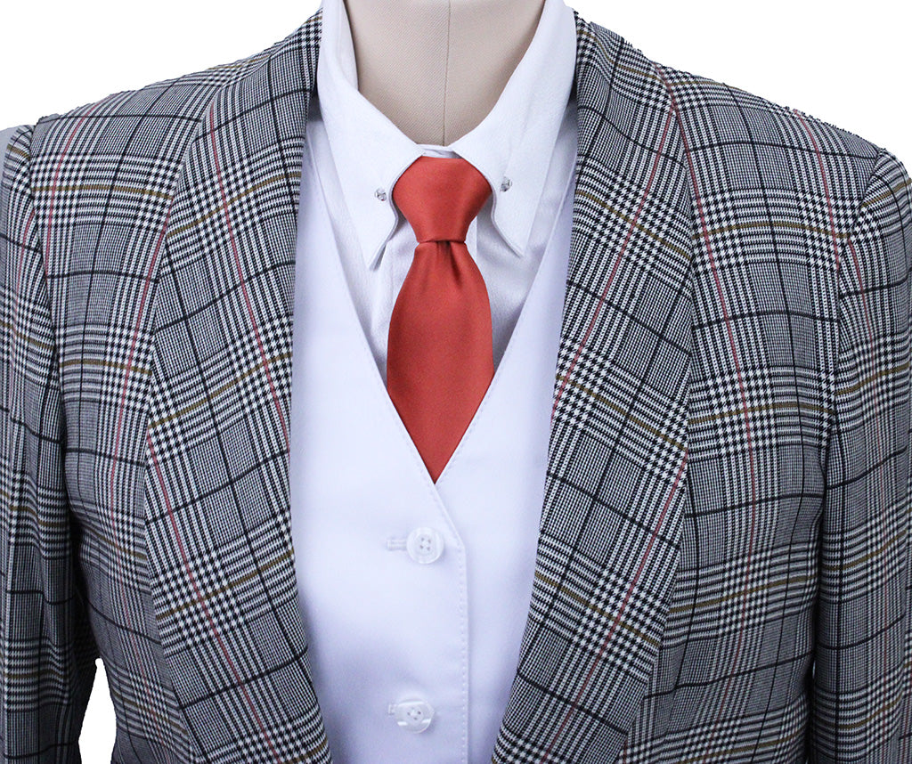 Day Coat Carl Meyers Black Glenplaid with Orange and Gold Windowpane