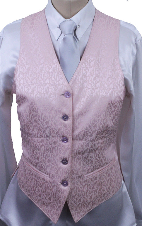 Vest Becker Brothers Pale Pink Paisley