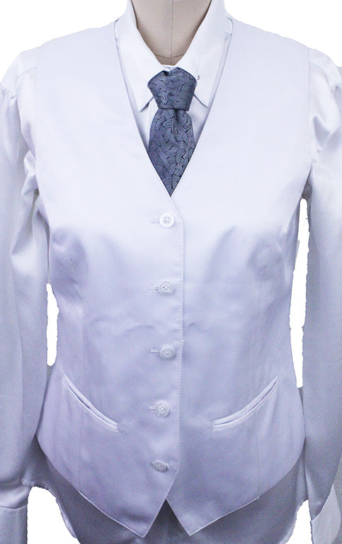 Vest Issued By Ellie May White Satin