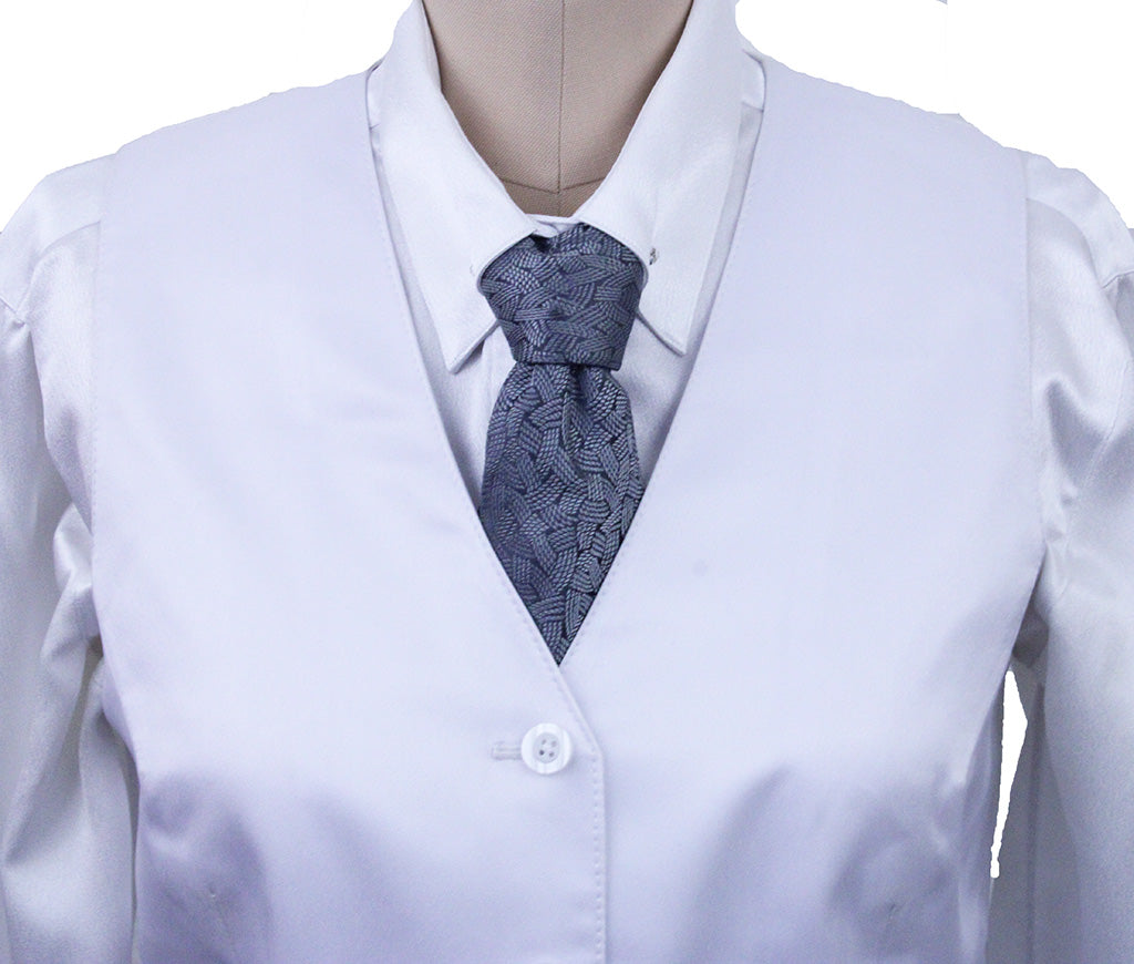 Vest Issued By Ellie May White Satin