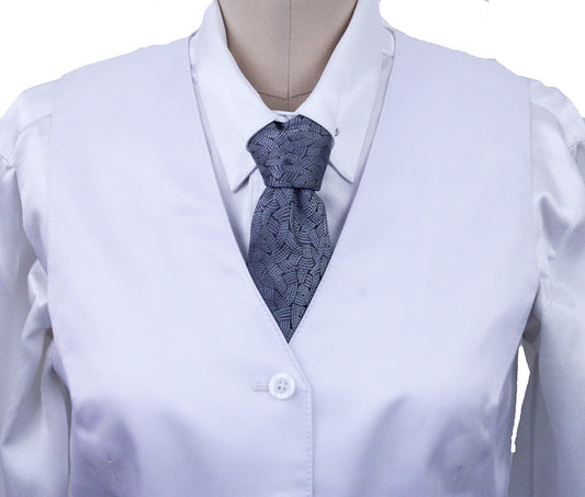 Vest Issued By Ellie May White Satin