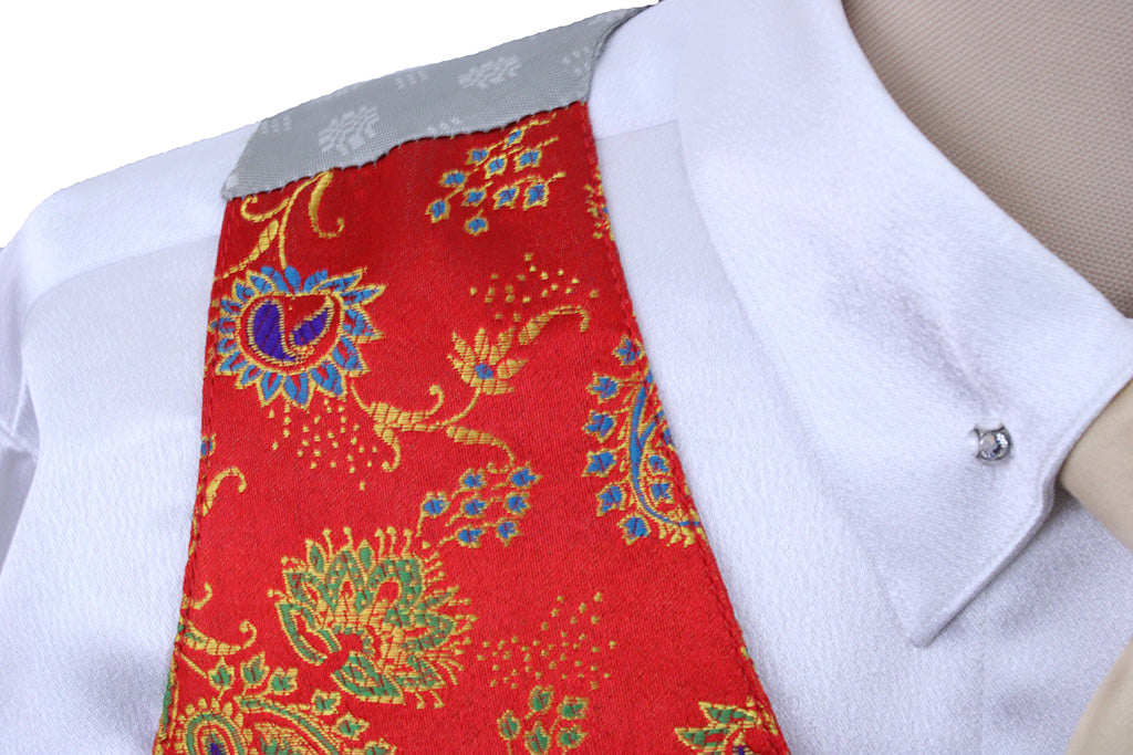 Vest Hartmeyer Red with Gold and Blue Brocade