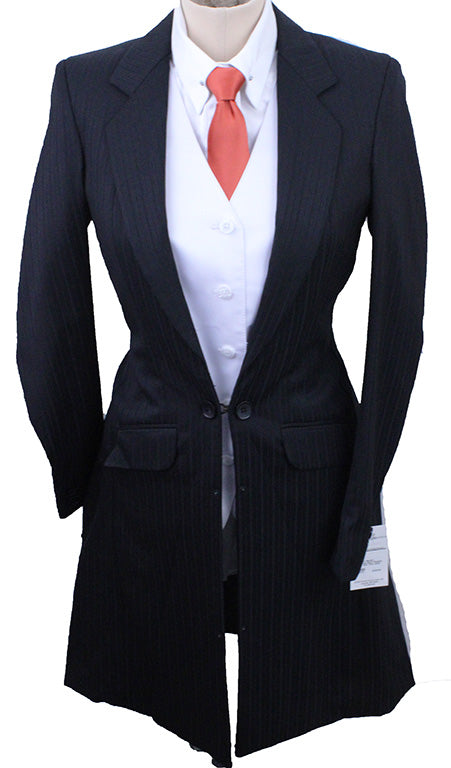 Day Suit Marsha DeArriaga Black Shadow Stripe with TWO JODS