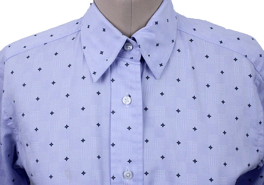 Shirt Becker Brothers Blue with Star Pattern