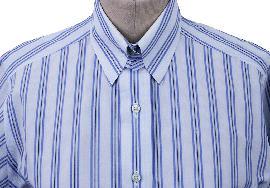 Shirt Chavez Blue and Black Pinstripe
