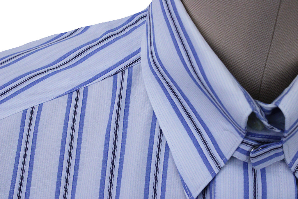 Shirt Chavez Blue and Black Pinstripe