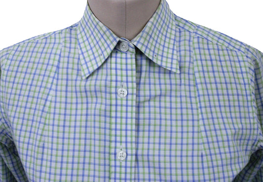 Shirt LeCheval Blue and Green Box Check