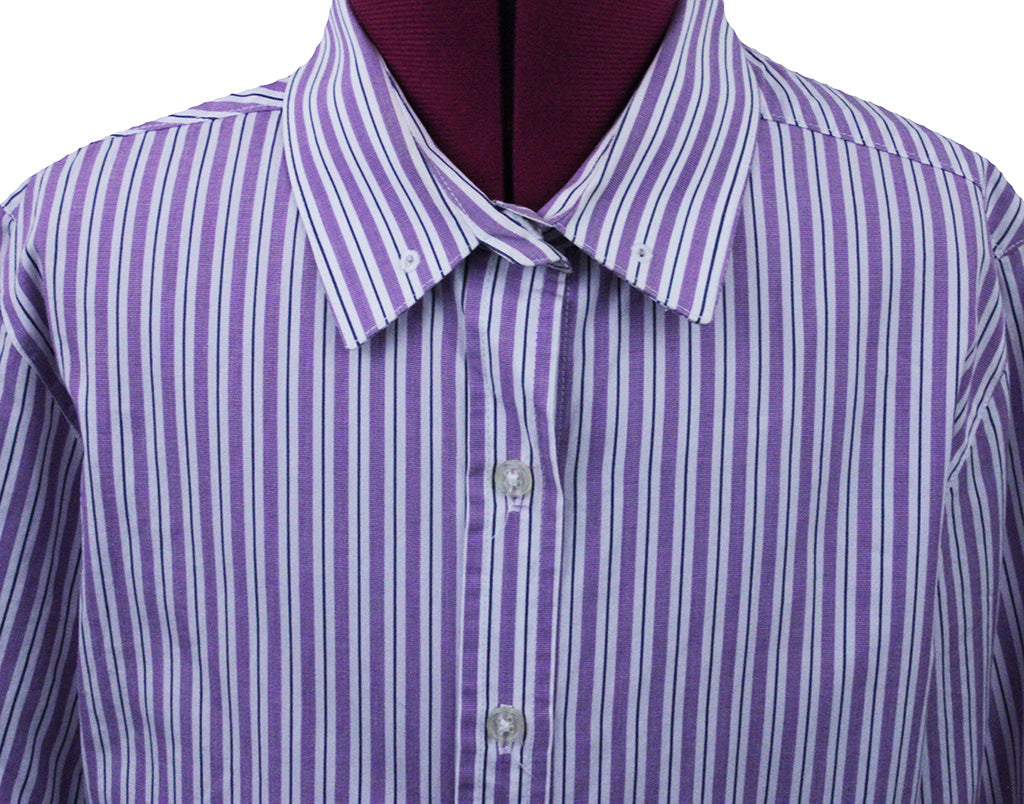 Shirt Hartmeyer Purple and White and Black Stripe