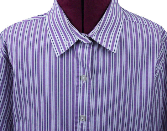 Shirt Hartmeyer Purple and White and Black Stripe