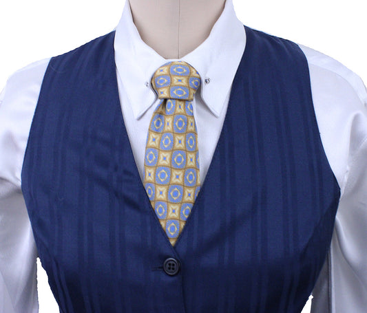 Vest Carl Meyers Medium Blue Shadow Stripe