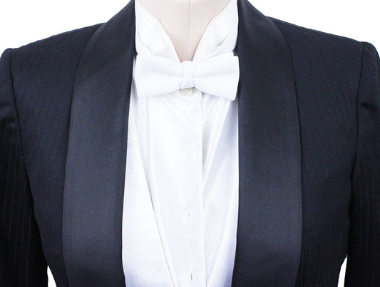 BRAND NEW! Becker Brothers Black Thin Shadow Stripe Sheen Formal
