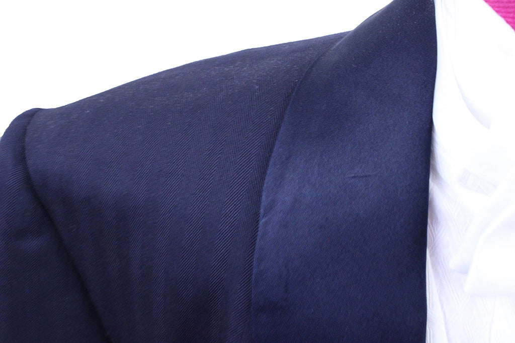 Formal Custom Navy Herringbone