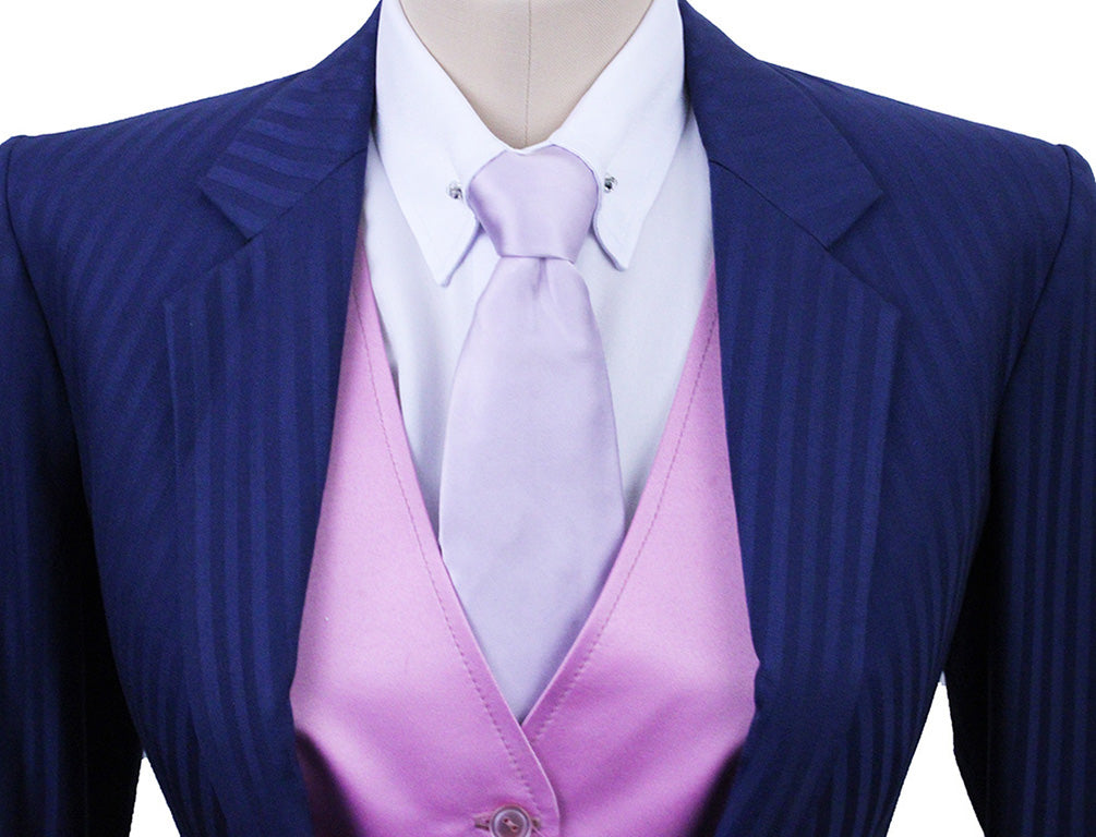 Day Suit Becker Brothers Medium Blue Shadow Stripe with TWO JODS