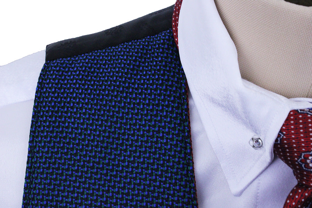 Vest Reversible Blue Wave and Red Nailhead