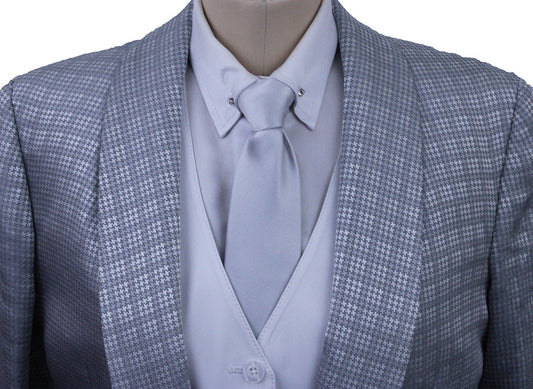 Day Coat Becker Brothers Silver Geometric Sheen