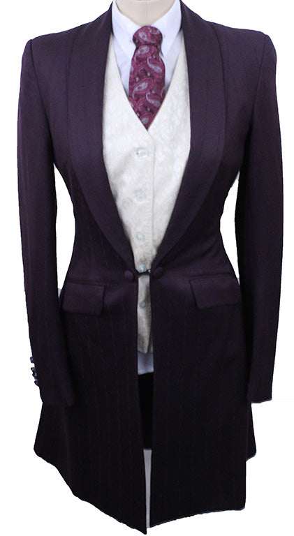 Day Coat Chavez Maroon Raindash Pinstripe