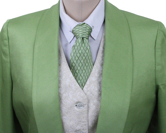 Day Coat Becker Brothers Spring Green Diagonal Sheen