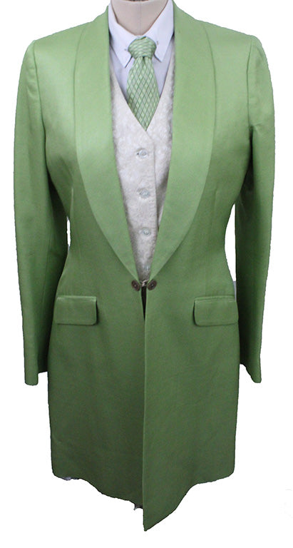 Day Coat Becker Brothers Spring Green Diagonal Sheen