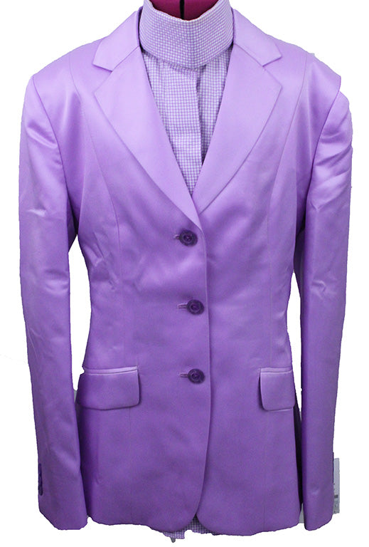 BRAND NEW! Issued By Ellie May Lavender Satin Hunt Coat