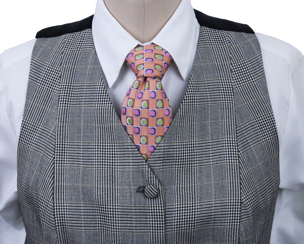 Vest Chavez Tan and Black Glenplaid