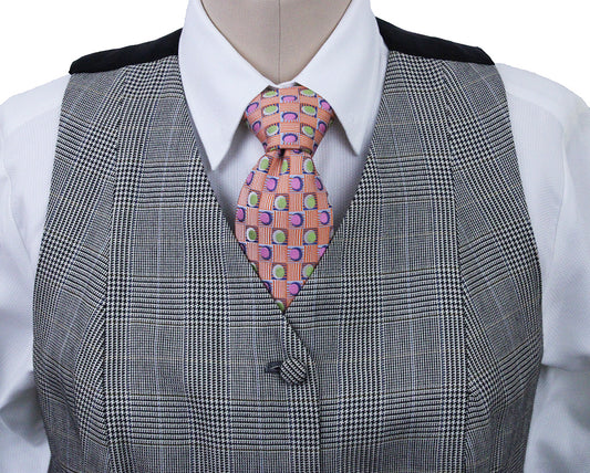 Vest Chavez Tan and Black Glenplaid