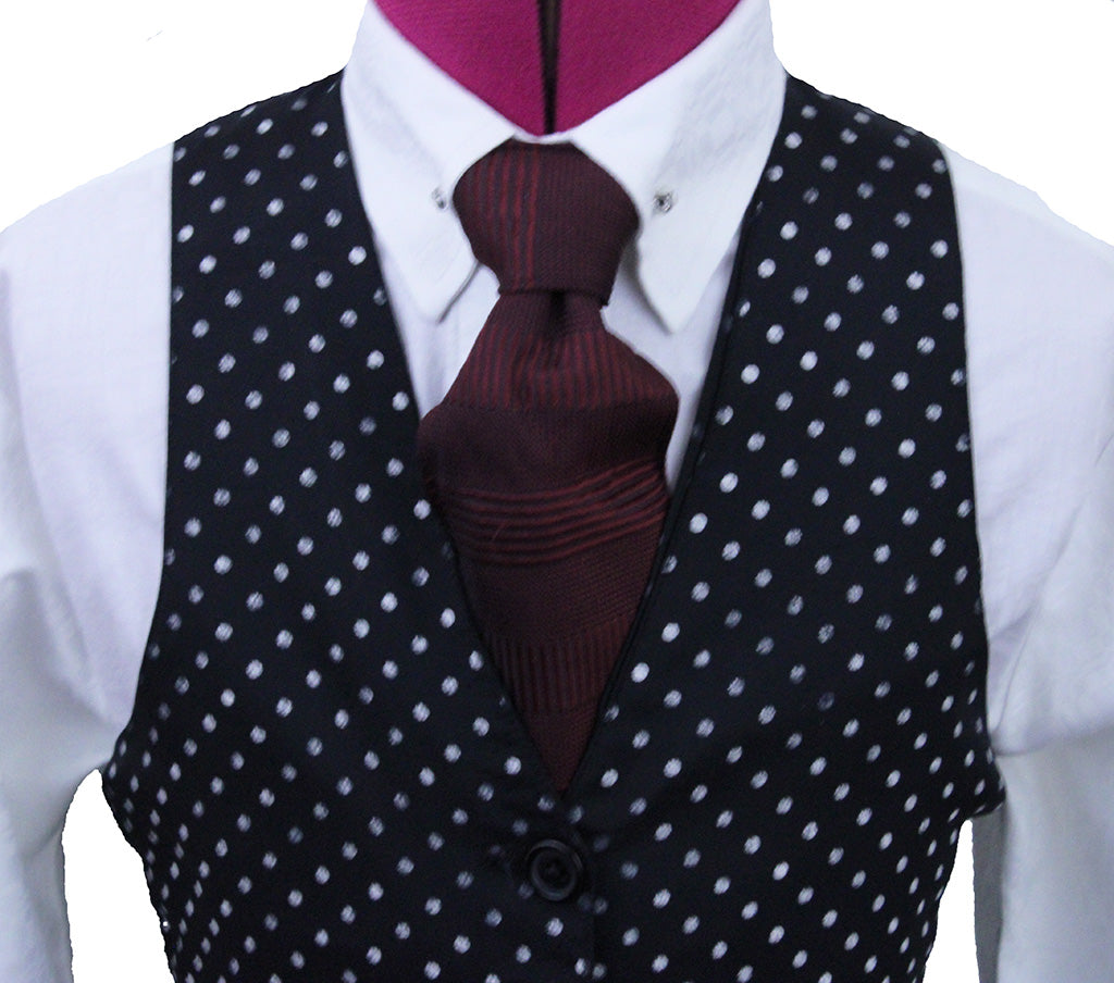 Vest DeRegnaucourt Black and White Polka Dot