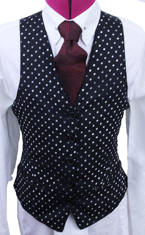 Vest DeRegnaucourt Black and White Polka Dot