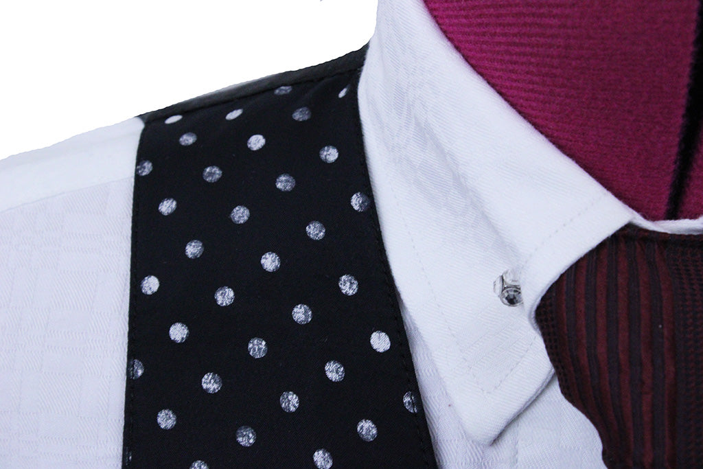 Vest DeRegnaucourt Black and White Polka Dot
