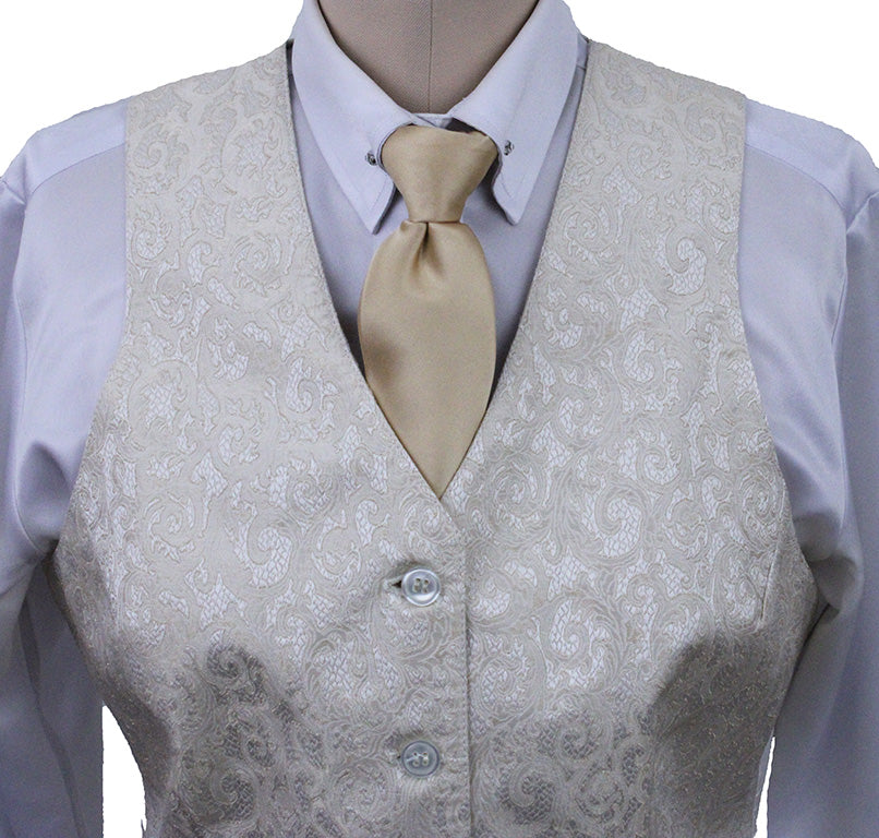 Vest Becker Brothers Cream Paisley Brocade