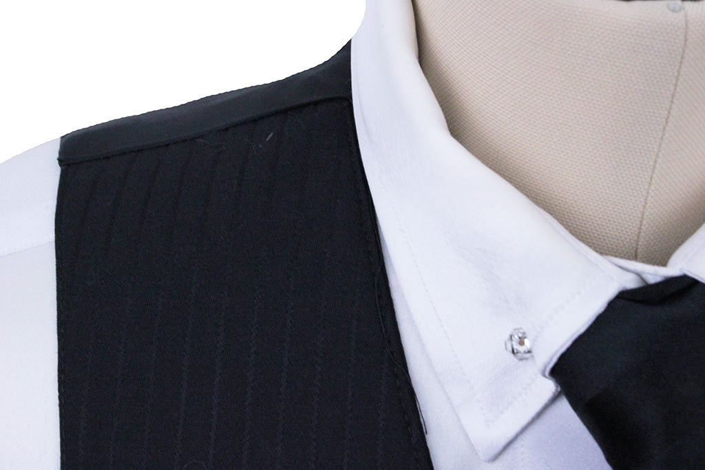 BRAND NEW! Becker Brothers Black Thin Shadow Stripe Vest