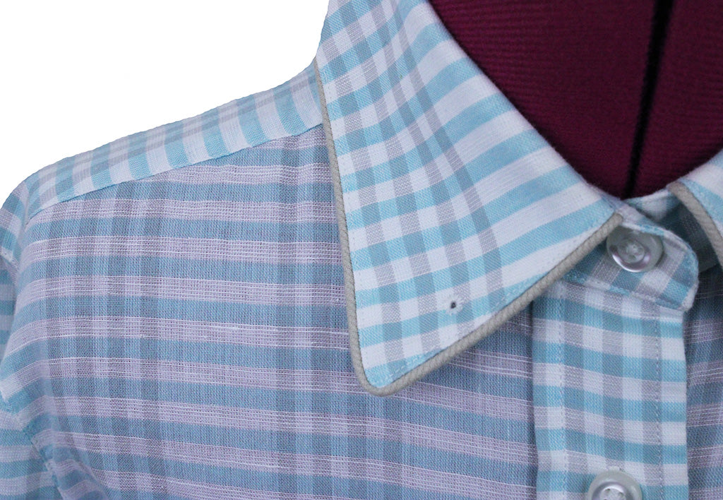 Shirt Hawkewood Aqua and Silver Box Check