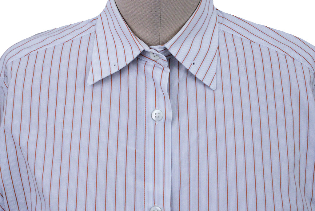Shirt Becker Brothers Light Blue with Orange Stripe