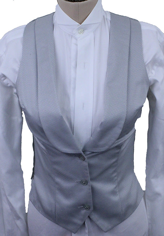 Formal Vest Becker Brothers Silver Diamond Sheen