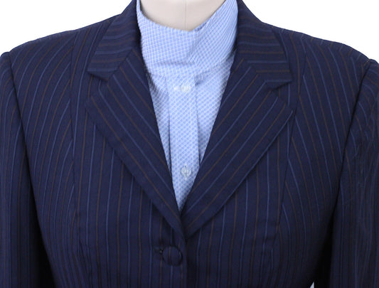 Hunt Coat DeRegnaucourt Navy with Red and Blue Pinstripe