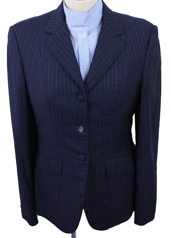 Hunt Coat DeRegnaucourt Navy with Red and Blue Pinstripe