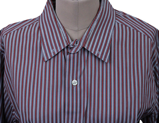 Shirt Show Season Silver, Red, and White Stripe