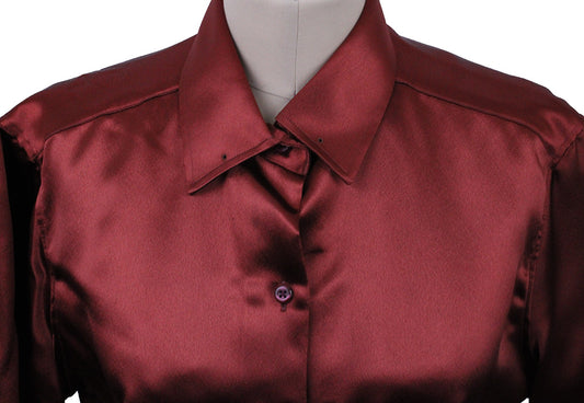 Shirt Show Season Rust Satin Short Sleeve