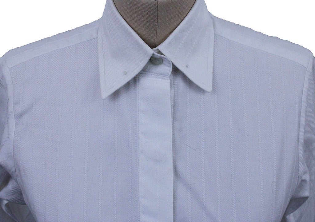 Shirt Issued By Ellie May White Herringbone