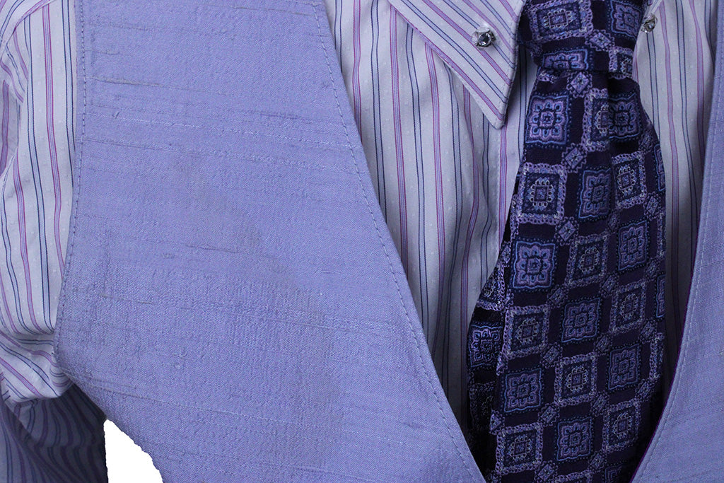 Vest LIY Reversible Purple and Lavender Silk