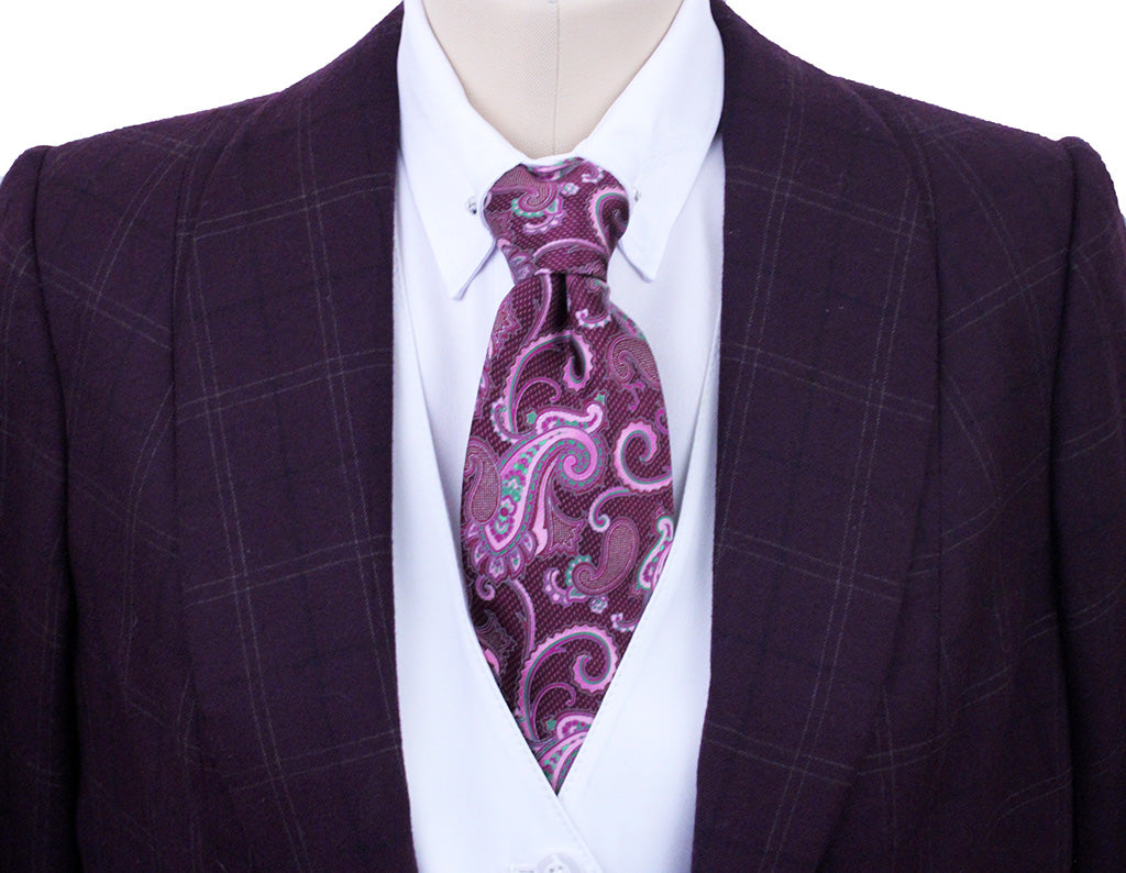 Day Coat Frierson Berry with Gold and Black Windowpane