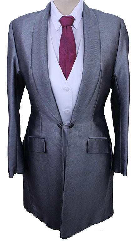 Day Coat Marsha DeArriaga Silver Sheen