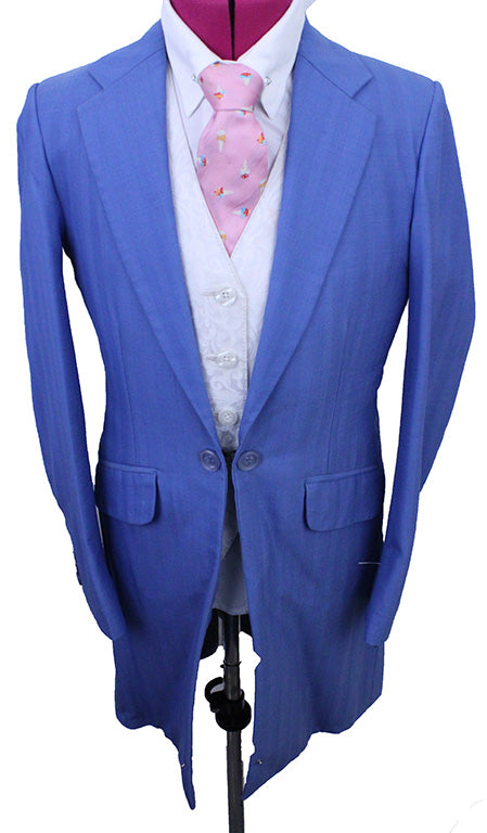 Day Suit Becker Brothers Light Blue Herringbone