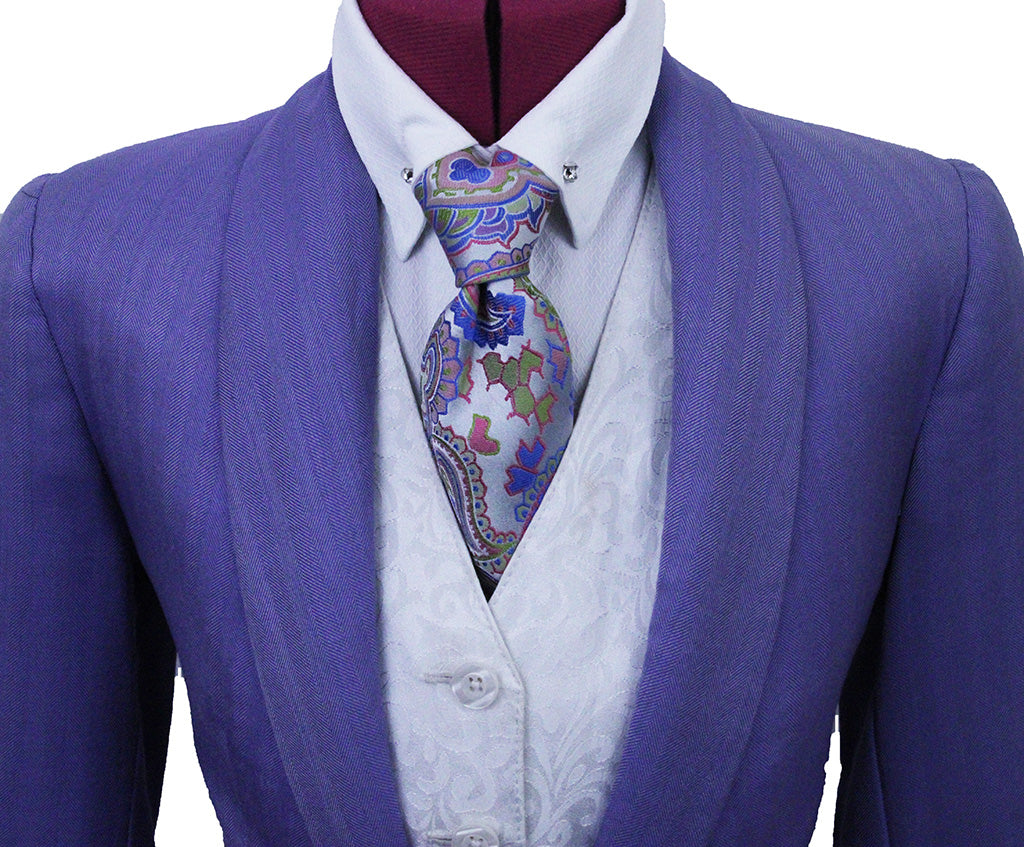 Day Coat Becker Brothers Purple Herringbone